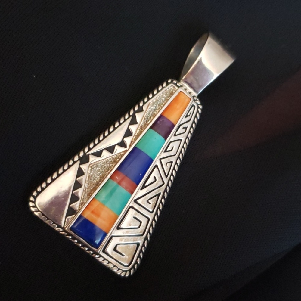 Native American Inspired silver pendant